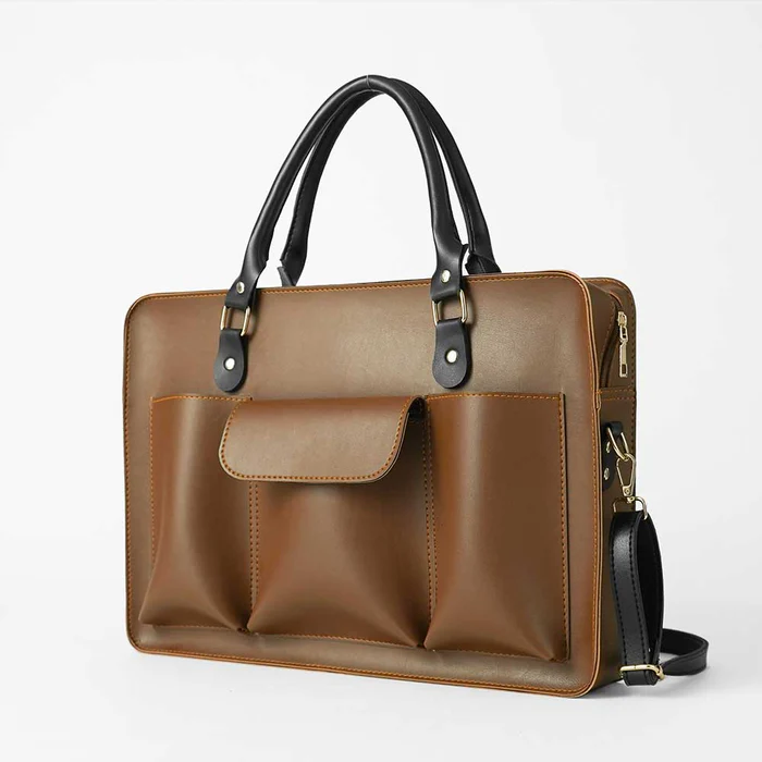 Zivara Fizzy Laptop Brown Bag